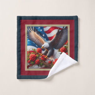 American Flag Eagle Patriotic Towel Set
