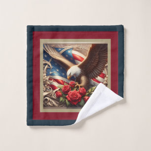 American Flag Eagle Patriotic Towel Set