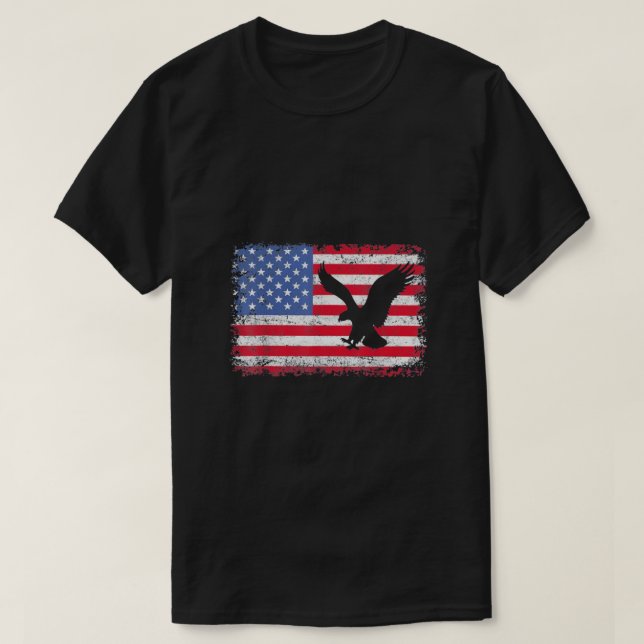 American Flag Eagle T-Shirt (Design Front)