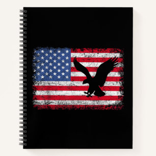 American Flag Eagle USA Notebook