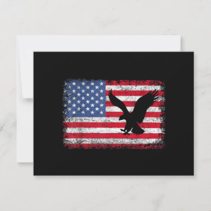 American Flag Eagle USA Save The Date