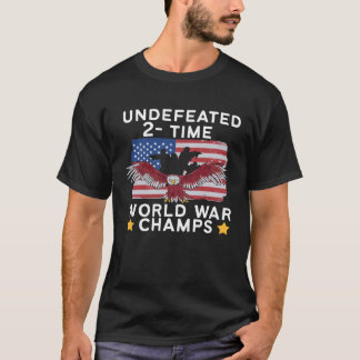 American Flag Eagle World Champs T-Shirt