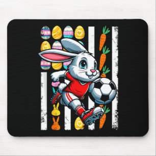 American flag easter eggs bunny playing soccer pla mouse mat