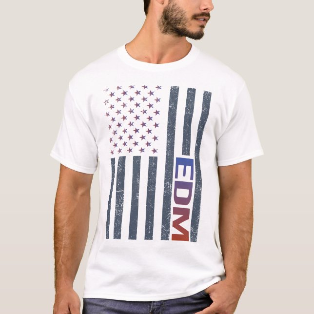 American Flag EDM T-Shirt (Front)
