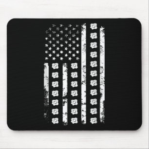 American Flag Egg Food Usa Patriotism Patriot Love Mouse Mat