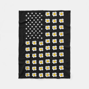 American Flag Egg Food Usa Patriotism Patriot Sold Fleece Blanket