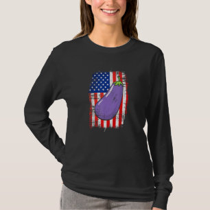 American Flag Eggplant Farmers Love Growing Eggpla T-Shirt