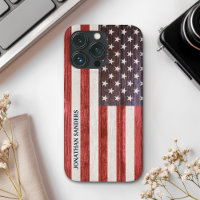 American Flag Engraved on Bamboo Wood