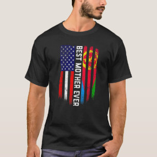 American Flag & Eritrea Flag Best Mother Ever Patr T-Shirt