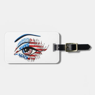 American flag eye,Patriotic Sublimation Clipart Luggage Tag