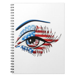 American flag eye,Patriotic Sublimation Clipart Notebook