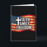 American Flag Faith Family Freedom Christian  Card<br><div class="desc">American Flag Faith Family Freedom Christian</div>