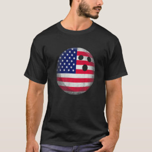 American Flag Family Bowling  Patriotic 4th Of Jul T-Shirt
