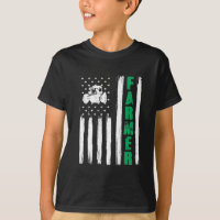American Flag Farmer Tractor Patriotic US Proud
