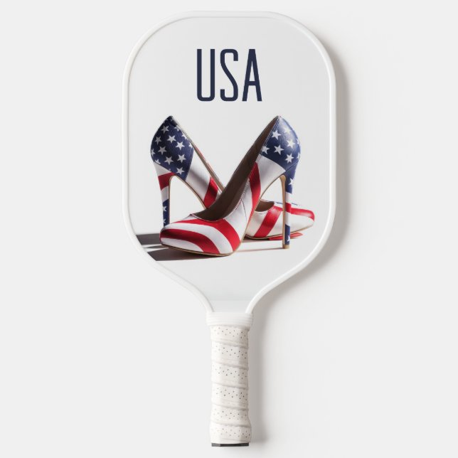 American Flag Fashion Pumps Pickleball Paddle (Front)