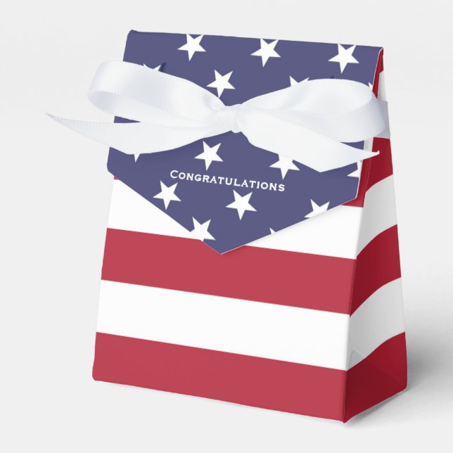 American Flag  Favour Box (Front Side)