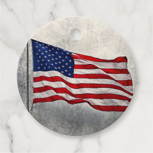 American Flag Favour/Gift Tags