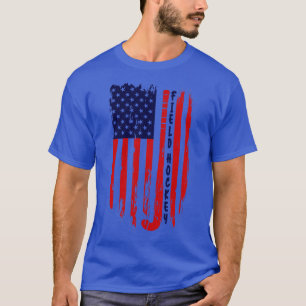 American Flag Field Hockey USA Patriotic T-Shirt