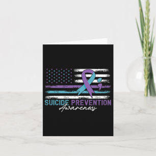 American Flag Fight Suicide Prevention Awareness R Card