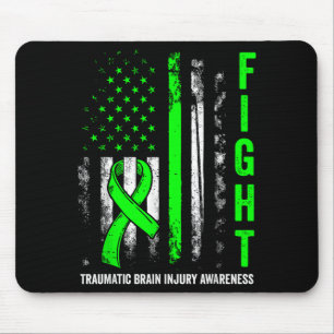 American flag fight traumatic brain injury mouse mat