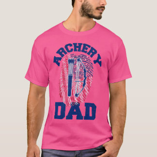 American Flag Fingerprint Patriotic Sports Archery T-Shirt
