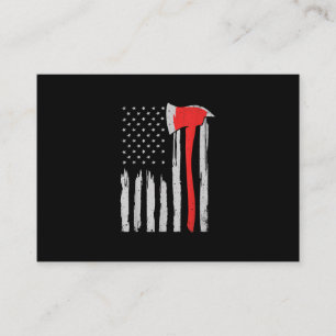 American Flag Firefighter Red Firefighter Business Card