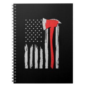 American Flag Firefighter Red Firefighter Notebook