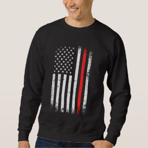 American Flag Fireman Proud Firefighter Hero Patri Sweatshirt
