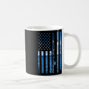 American Flag Fish Fisher Fisherman Funny B Fishin Coffee Mug