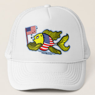 american flag fish hat