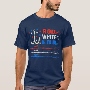 American Flag Fishing 4th Of July Fisherman Patrio T-Shirt