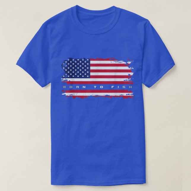 American Flag Fishing ApparelFishing 51  T-Shirt (Design Front)