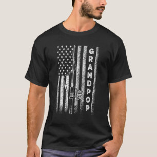American Flag Fishing Grandpop T-Shirt