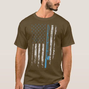 American Flag Fishing Lover Vintage Bass Fishing R T-Shirt