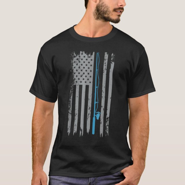 American Flag Fishing T-Shirt (Front)