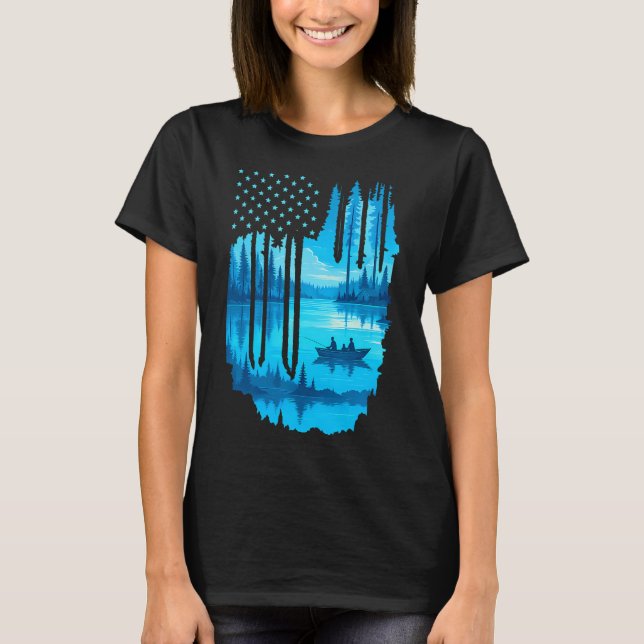 American Flag Fishing T-Shirt (Front)