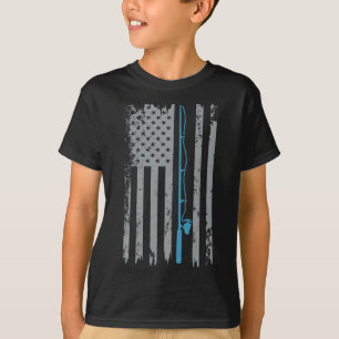 American Flag Fishing Vintage Fisherman T-Shirt