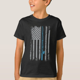 American Flag Fishing Vintage Fishing T-Shirt