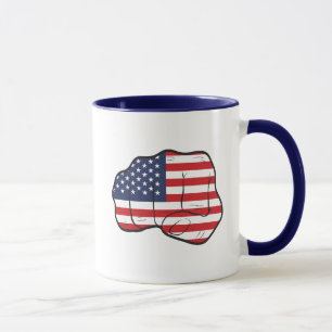 American Flag Fist Mug