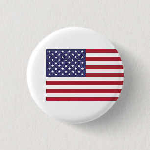 American Flag, Flag of United States 3 Cm Round Badge
