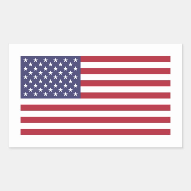 American Flag, Flag of United States Rectangular Sticker (Front)