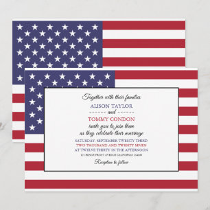 American Flag, Flag of United States Wedding Invitation