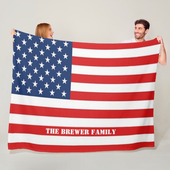 American Flag Fleece Blanket (In Situ)