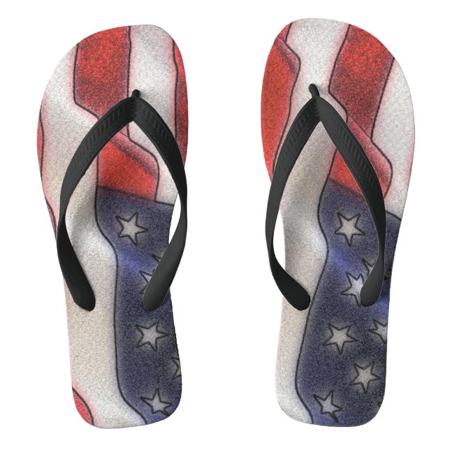 American Flag Flip Flops (Footbed)