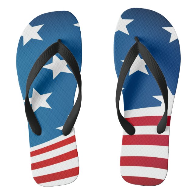 American Flag Flip Flops (Footbed)