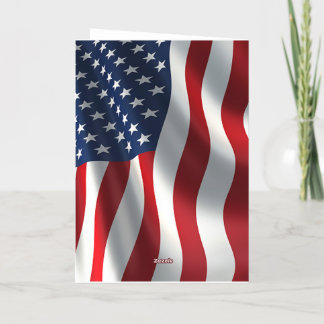 American Flag Foil Greeting Card