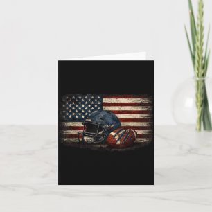 American Flag Football Helmet 4th of July Card