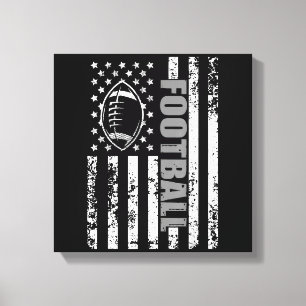 American Flag football Patriotic football Canvas Print