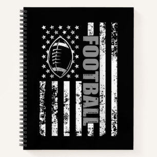 American Flag football Patriotic football Notebook