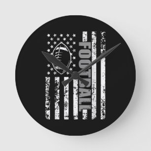 American Flag football Patriotic football Round Clock